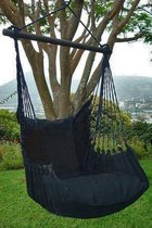 Lazy Rezt hangstoel Zwart XL incl. 2 kussens 60x60 cm en een voetensteun