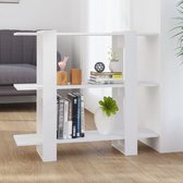 The Living Store Boekenkast Klassiek Wit - 100 x 30 x 87cm - Meerdere schappen