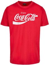 Merchcode Coca Cola - Logo Heren T-shirt - XXL - Rood