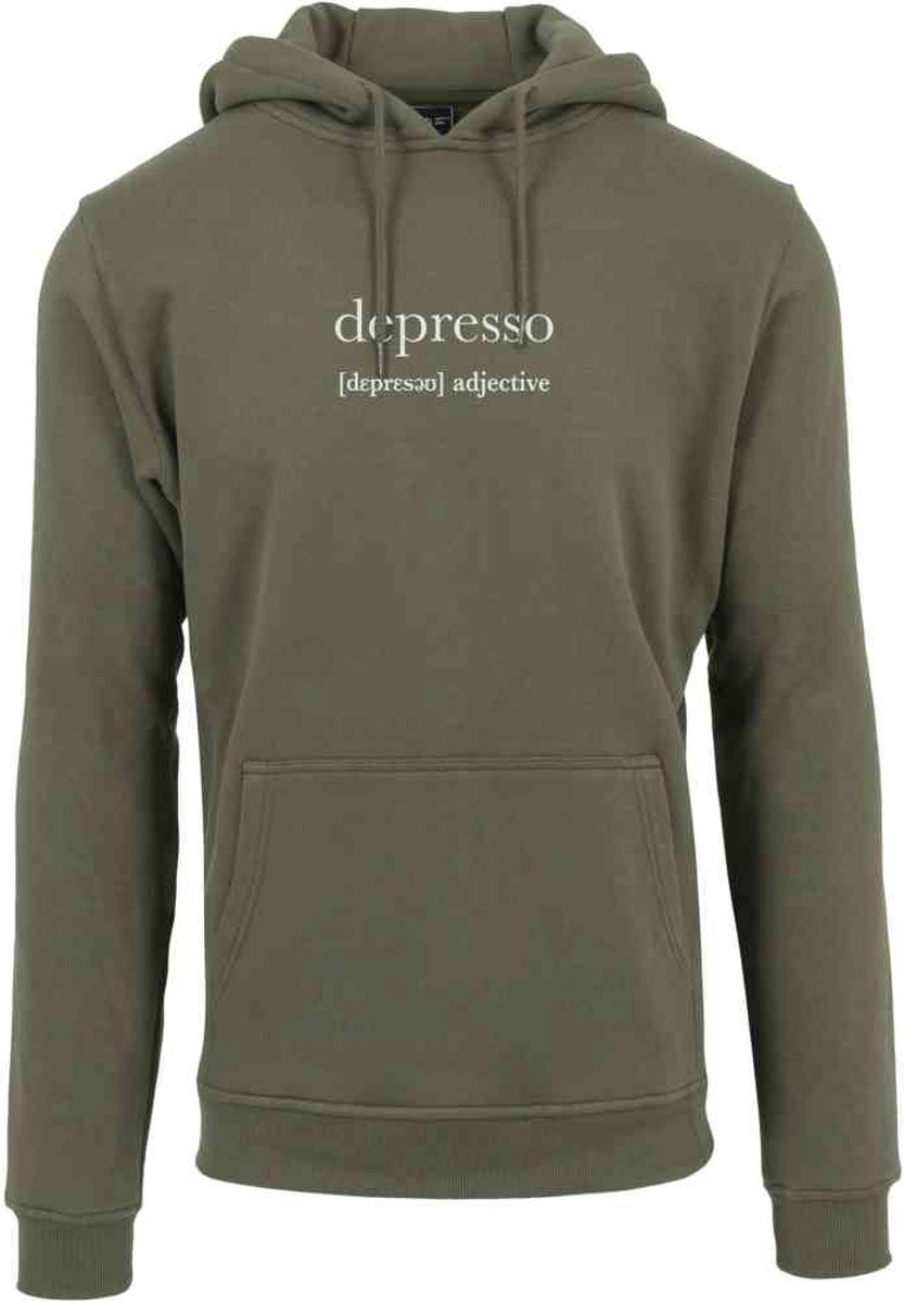 Mister Tee Depresso Hoodie/trui S Olijfgroen