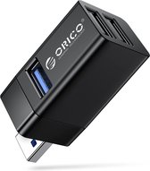ORICO - Mini USB Hub - 3 Poorten - Draagbare USB-Splitter - met 1 USB 3.0 en 2 USB 2.0 - High Speed Adapter - voor Laptop, MacBook, Desktop-PC, Flash Drive, Printer, Toetsenbord, Muis