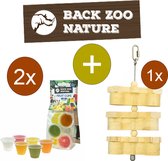 Back Zoo Nature Fruitkuipjes Mix 9 - Vogelsnack - Inclusief Foerageerhouder - Foerageren