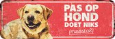 D&d Home - Waakbord - Hond - Waarschuwingsbord Labrador Nl 40x13x0,3cm Rood - 1st