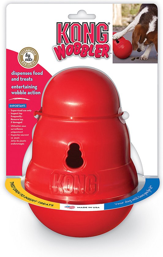 Kong Snack Dispenser Wobbler - Speelgoed Hond - Rood