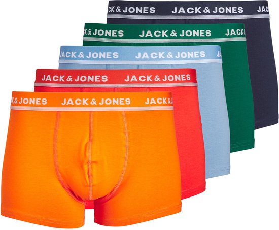 Jack & Jones Boxershorts Heren Trunks JACCOLORFUL KENT 5-Pack - Maat L