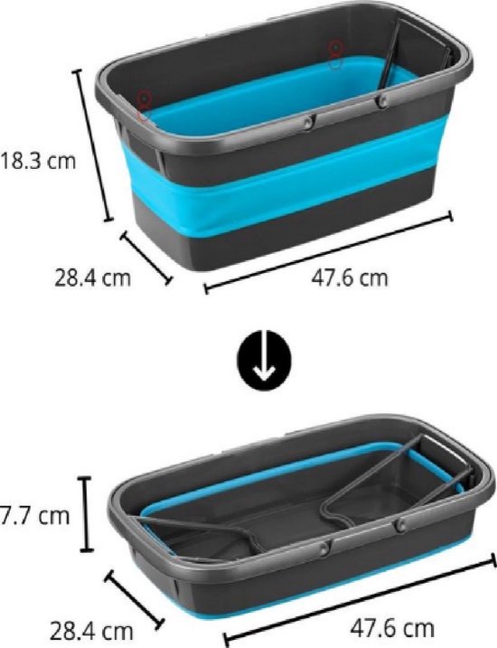 Bassine pliable plastique carrée pour vaisselle camping