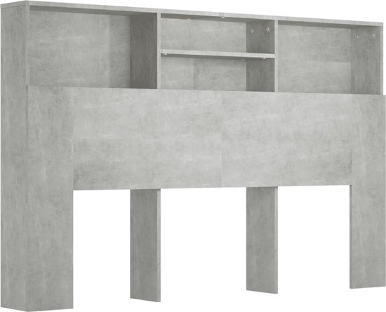 vidaXL-Hoofdbordkast-160x19x103,5-cm-betongrijs