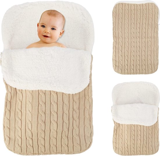 Bébé Swaddle Blanket Poussette Wrap Polaire Nouveau-né Bébé Sac de Couchage  pour 0
