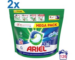 Ariel - Mountain Spring - All in 1 - Wasmiddel - Wascapsules - Pods - 126 Wasbeurten - Voordeelverpakking