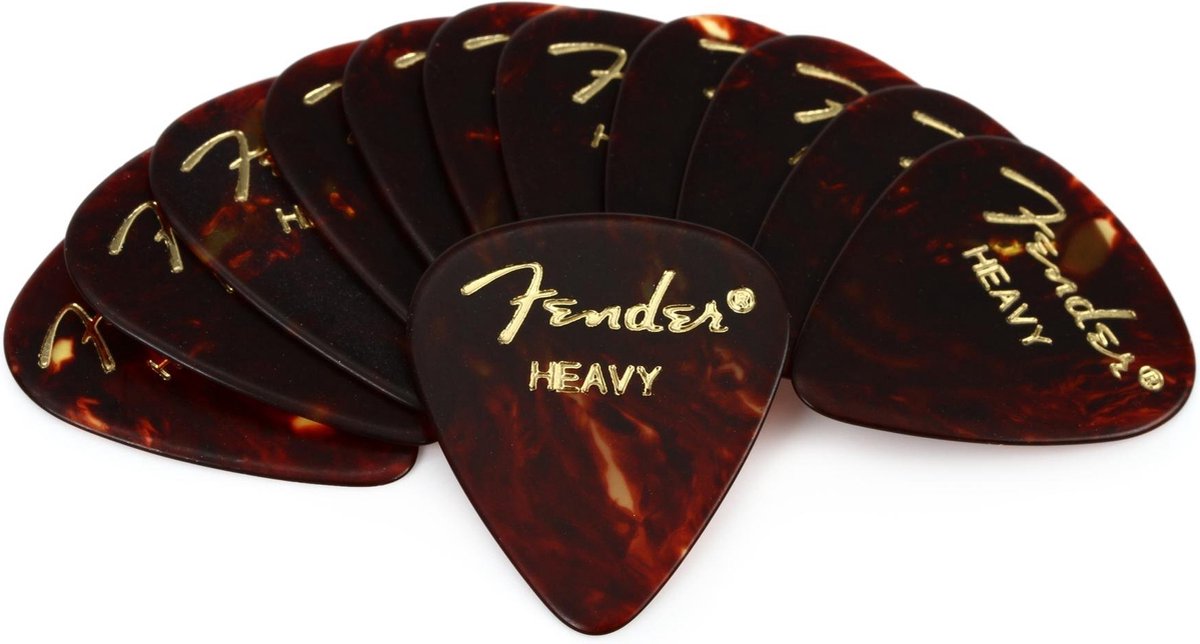 12 Médiator Fender 351 - Medium - finition Shell