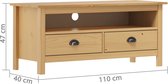 The Living Store Hill TV-meubel - Massief grenenhout - 110x40x47cm - Honingbruin