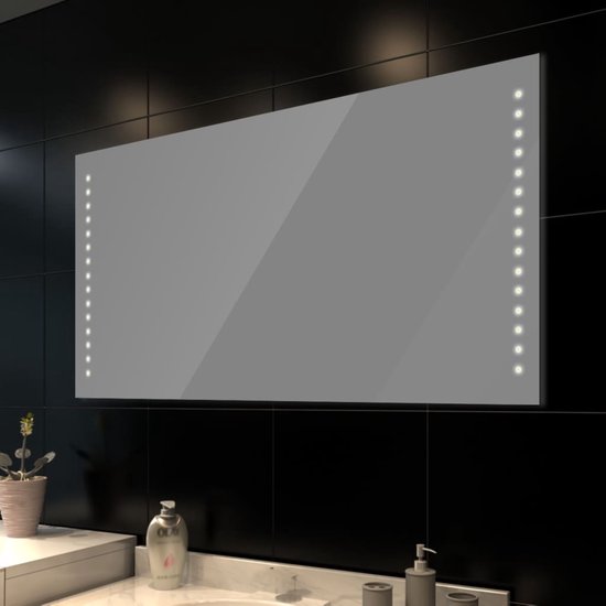 The Living Store LED Spiegel Badkamer - 100 x 60 cm - 30 LED - Warm wit