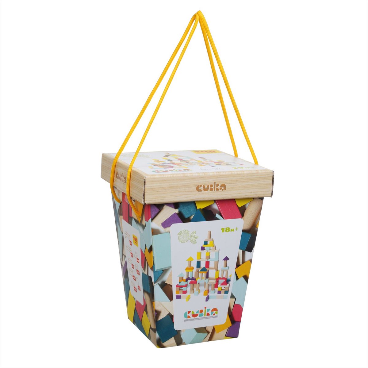 Cubika houten blokkenset - 50 stuks