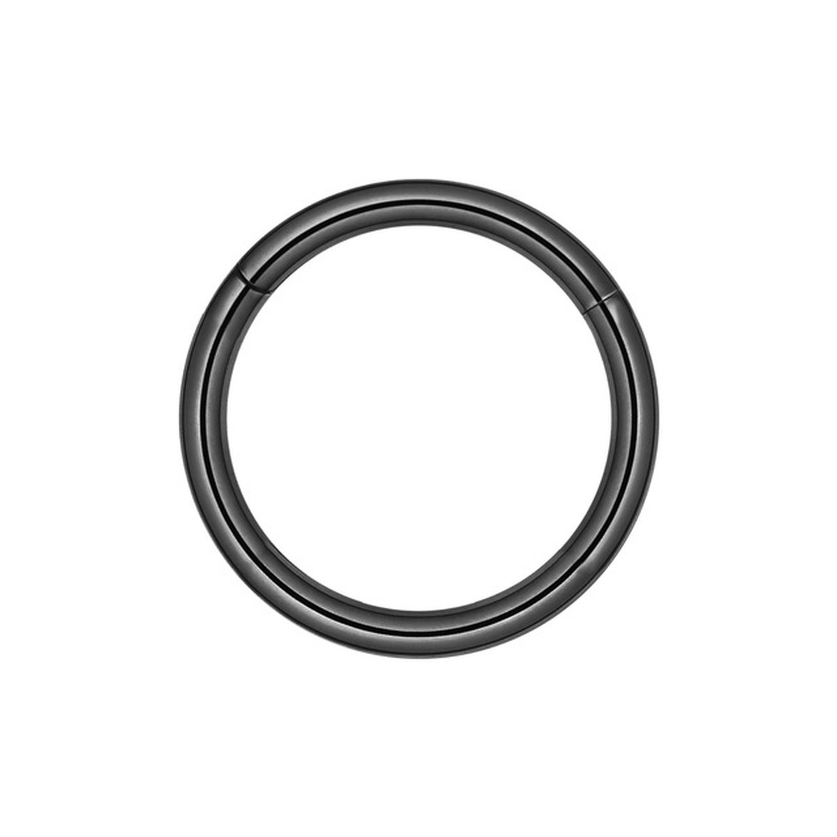 Titanium Piercing ring Zwart - 6 mm - Dikte 1.2mm piercing helix - piercing oor - ring piercing- Verpakt in luxe fluwelen envelop - Anti allergie piercing - Ringetje geschikt voor Helix, Tragus, Septum, Lip, Neus & wenkbrauw piercing-