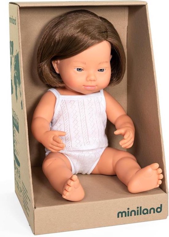 Poupée poupon bébé fille, 38 cm, Latino-américaine Collection Miniland