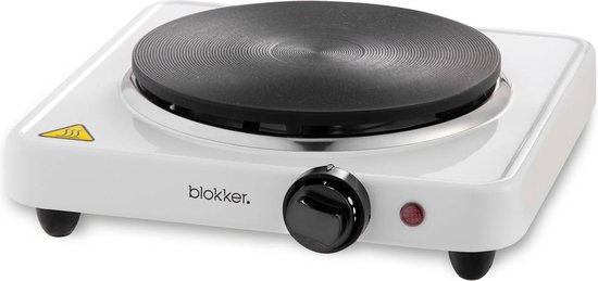 Blokker Elektrische Kookplaat - 1 Pit - Vrijstaand - 1500 Watt - Wit | bol