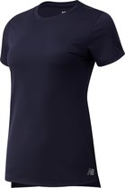 New Balance Core Run Short Sleeve Dames Sportshirt - ECLIPSE - Maat L