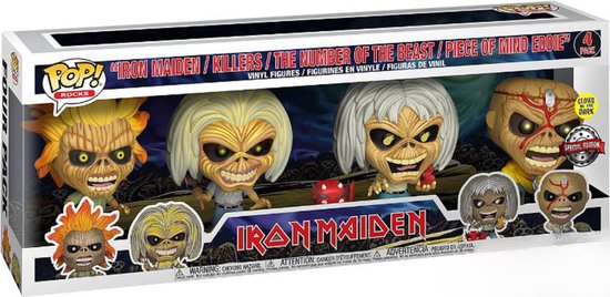 Funko Pop! Rocks: Iron Maiden - Live after death / seventh son / nights of the dead / somewhere in time eddie 4pack