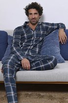 Ringella Pyjama lange broek - 242 Blue - maat S (S) - Heren Volwassenen - 100% katoen- 3541215-242-S