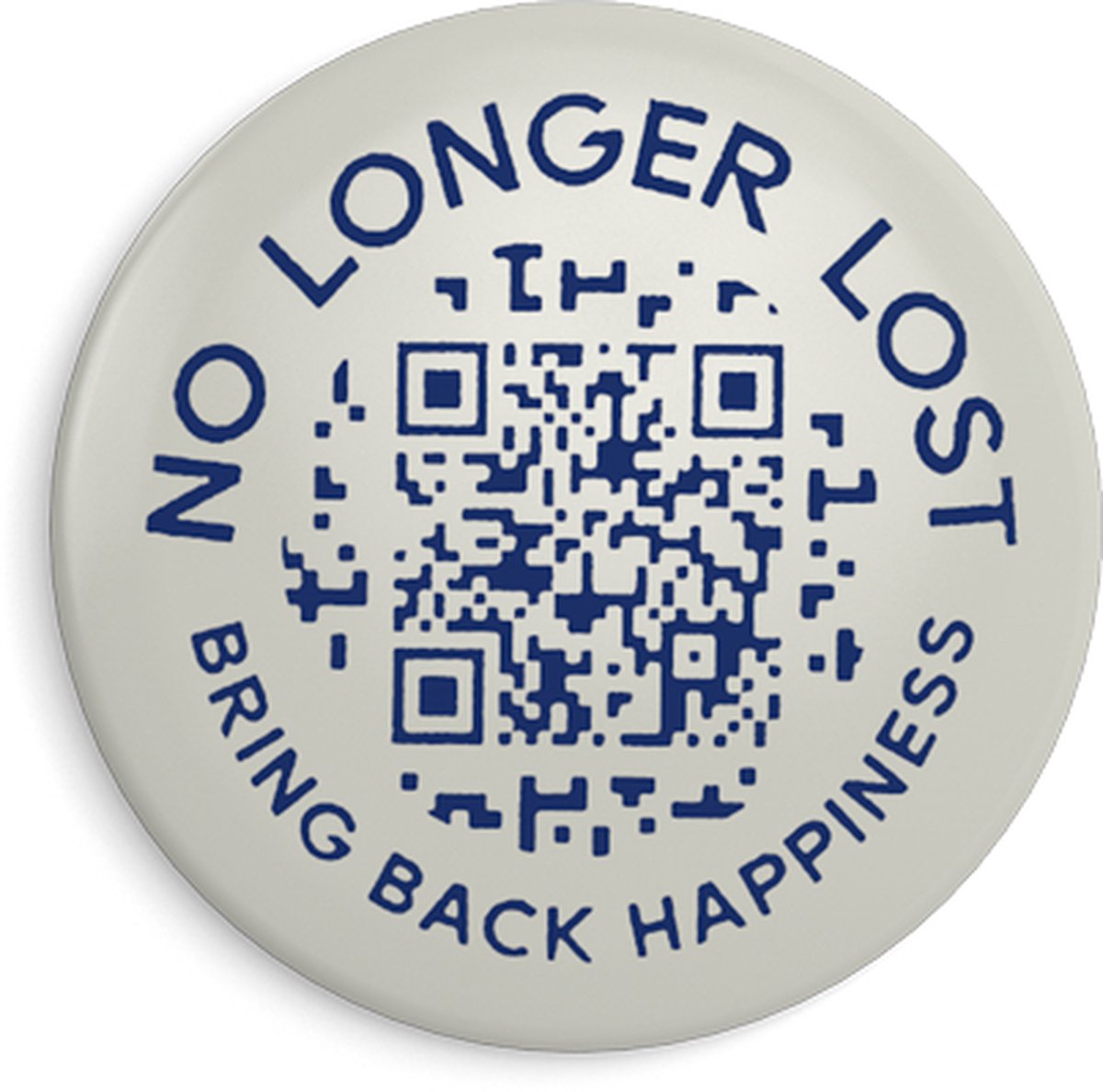 NoLongerLost - Stickers (x2) - Slimme dome shape sticker - Off white - Unieke QR code - Tracking