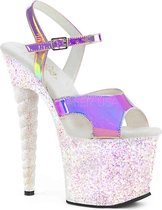 Pleaser Sandaal met enkelband, Paaldans schoenen -39 Shoes- UNICORN-711LG Paaldans schoenen Roze