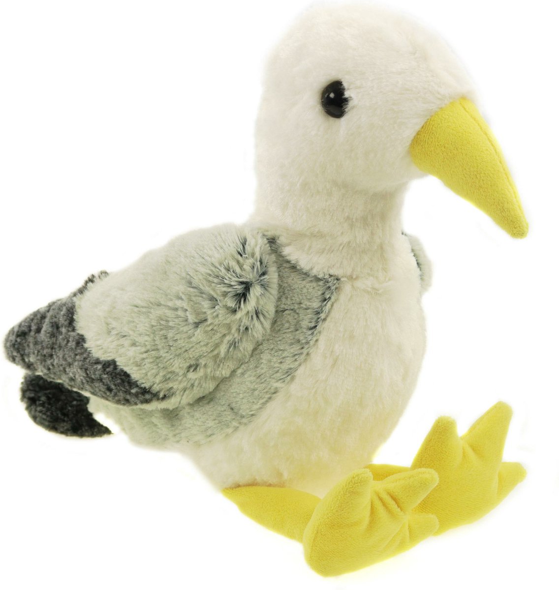 Creation pluche zeemeeuw knuffeldier - grijs/wit - met geluid - 40 cm