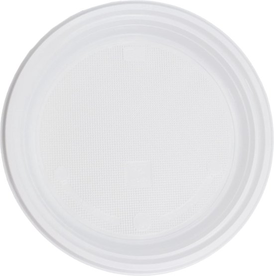 10 Assiettes plates rondes plastique réutilisable jaune 22 cm