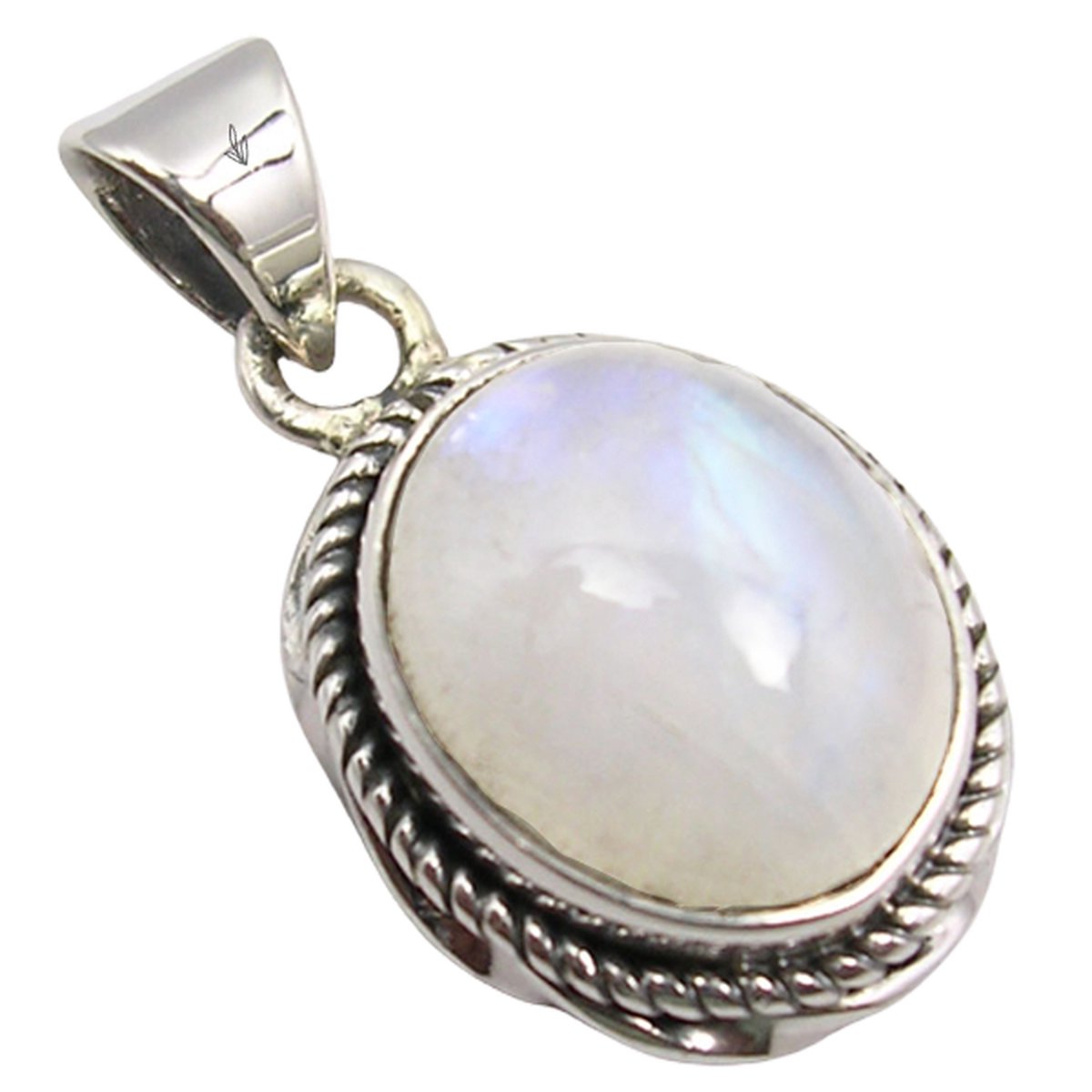 Natuursieraad - 925 sterling zilver maansteen hanger pendant - luxe edelsteen sieraad - handgemaakt