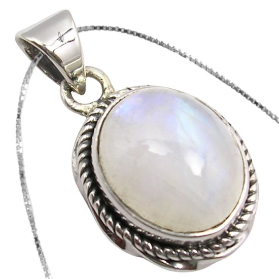 Bijoux nature - collier de pierre de lune en argent sterling 925 - bijoux de luxe en pierres précieuses - fait main