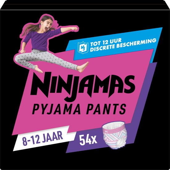 Ninjamas Pyjama Pants Fille - 54 Sous-Vêtement De Nuit - 8-12 Ans Pack 1  Mois | bol