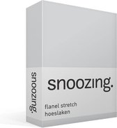 Snoozing stretch flanel hoeslaken - Lits-jumeaux - Grijs