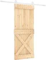 vidaXL-Schuifdeur-met-beslag-100x210-cm-massief-grenenhout