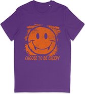 T-shirt Garçons Filles - Halloween Smiley - Violet - Taille 104