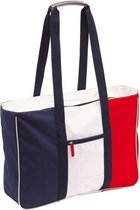 Strandtas blauw/rood/wit 47 cm - Strandartikelen beach bags/shoppers