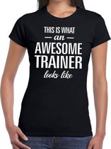 Awesome trainer cadeau t-shirt zwart dames M