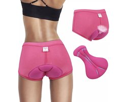CHPN - Fietsbroek - Zeembroekje - Fiets ondergoed - Met zeem - XXL - Valt klein - Unisex - Onderbroek voor fietsen - Fietsshort - Bilpijn bij fietsen - Roze
