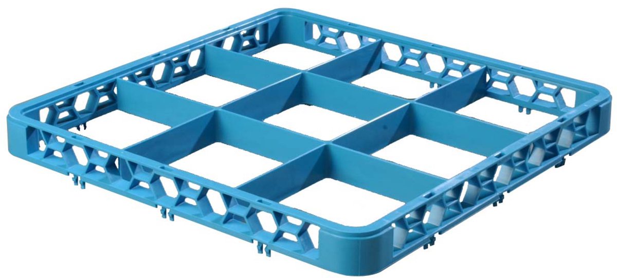Carlisle Opbouwrand 9vaks 50.5 x 50.5 x 4.5 cm Polypropyleen Blauw