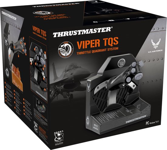 Thrustmaster Viper TQS - Flightsim Controller - Throttle - voor PC - metalen greep op schaal 1:1 - IDLE/AFTERBURNER - CHAFF/FLARE