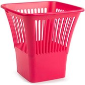 Plasticforte Poubelle/poubelle/poubelle de bureau - plastique - rose fuchsia - 30 cm