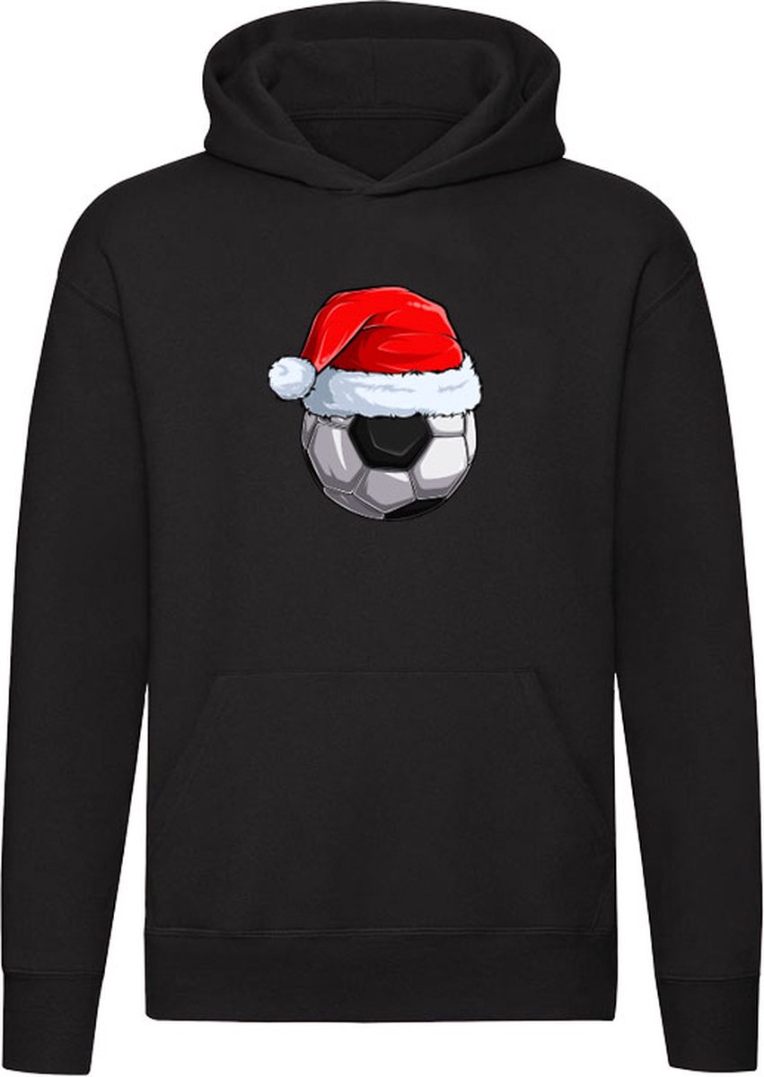 Kerst voetbal Hoodie - kerstmis - feest - sport - feestdagen - winter - bal - kerstshirt - kersttrui - unisex - trui - sweater - capuchon