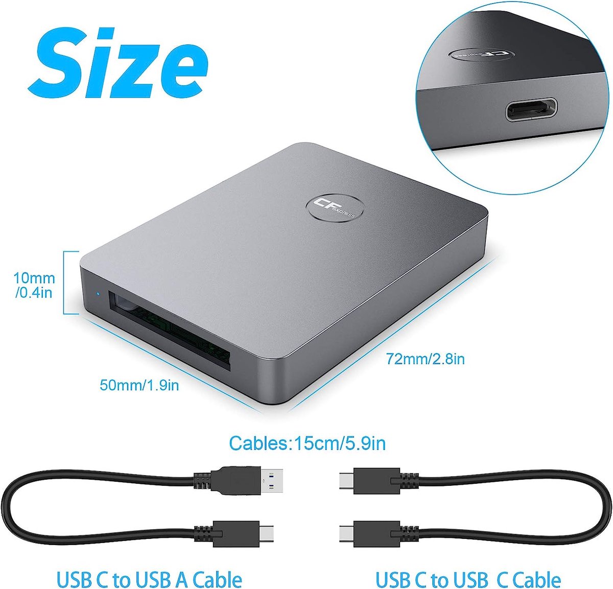 NÖRDIC CRD-023 Lecteur de Carte USB-C - SD/ Micro SD - UHS-I - USB