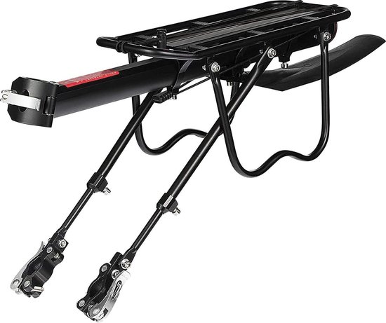 Fietsbagagedrager, mountainbike-bagagedrager, verstelbare bagagedrager, opvouwbare fietsbagagedrager, fietsbagagedrager van aluminiumlegering, voor fietsen van 24 tot 29 inch, maximale capaciteit 10