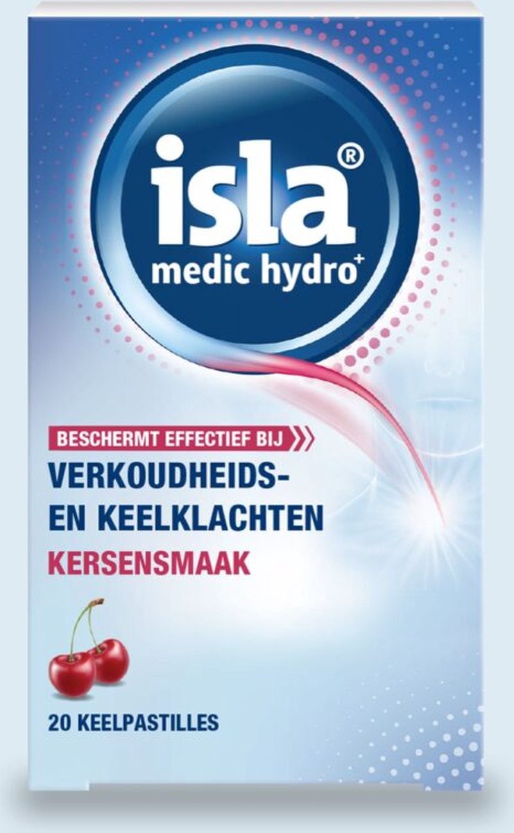 Goedkoopste Isla Medic Hydro - Verkoudheids- en keelklachten - Kersensmaak - 20 Keelpastilles