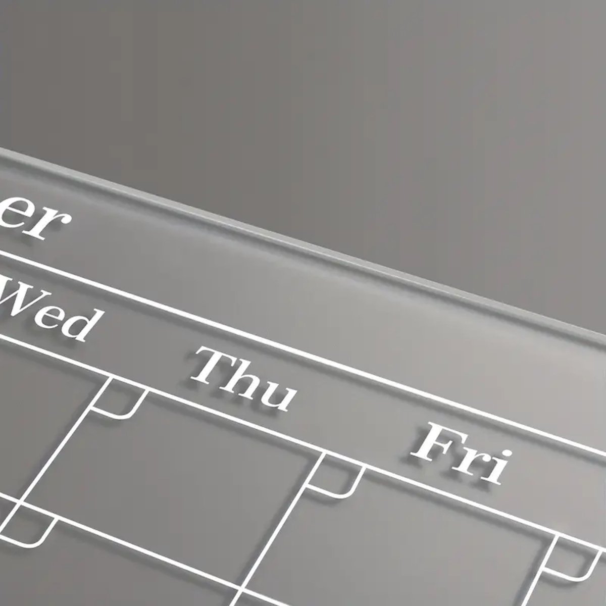 Repus - Magnetisch Acrylic Schrijfbord Set - Stiften - Koelkast - Werk - Notitie bord - Kalender - Plannen - To do list - Transparant - 30x40cm — cadeau in Kalenders & Planners - foto 4
