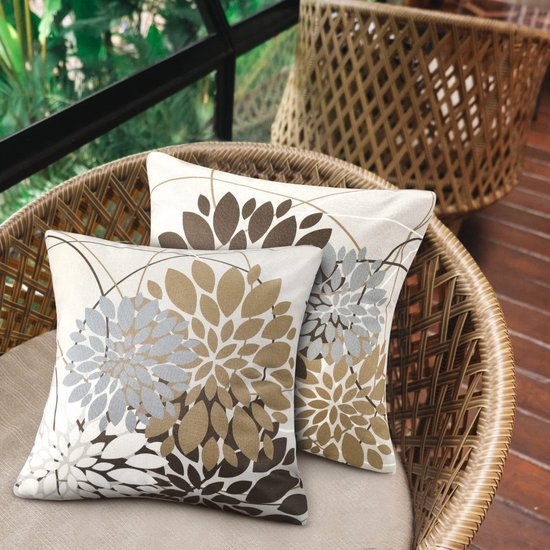Coussins de canapé 40 x 40 cm, housse de coussin décorative, motif floral  géométrique,... | bol