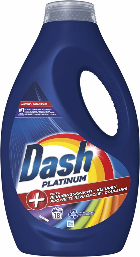 Dash Vloeibaar Wasmiddel Platinum Color 18 Wasbeurten - 4 x 810 ml -  Voordeelverpakking | bol.com