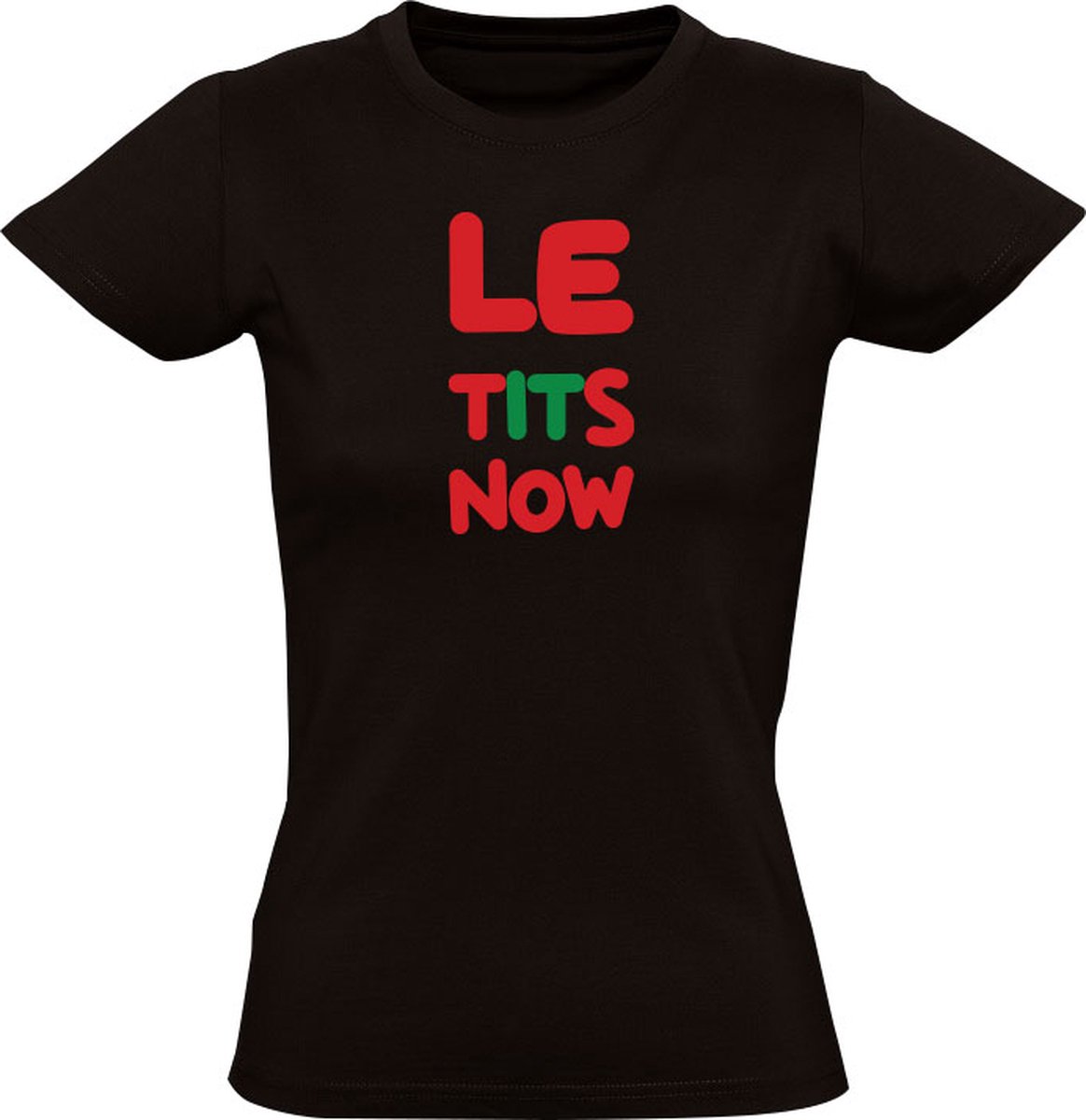 Let it snow Dames T-shirt kerst feest sneeuw borsten