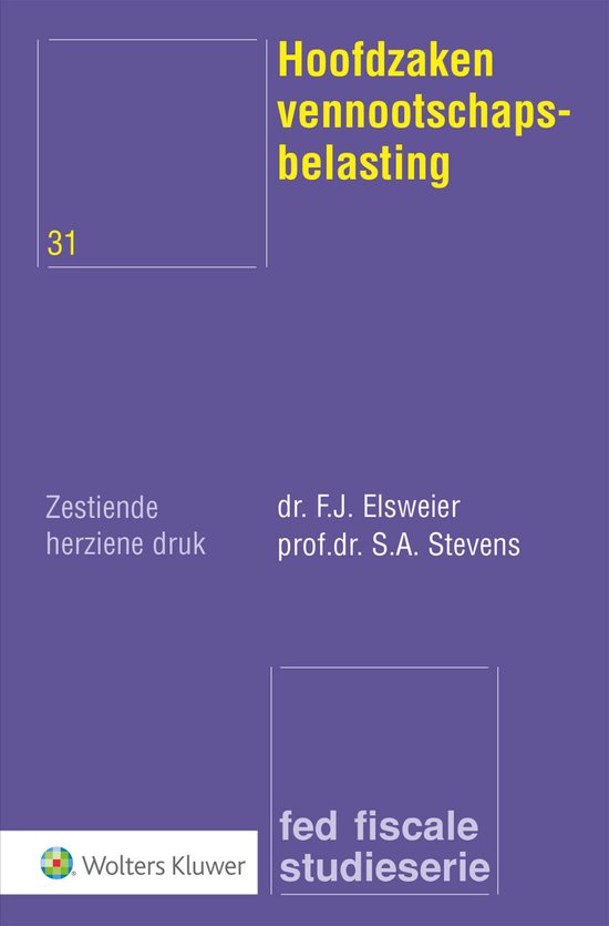 Hoofdzaken vennootschapsbelasting - cover