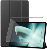 Tablet Hoes + Screenprotector geschikt voor OnePlus Pad – Tempered Glass - Extreme Shock Case Zwart
