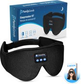 PurelyGoods® Slaapmasker Bluetooth 5.0 Speakers - Slaap Koptelefoon - 100% Verduisterend - Oogmasker slaap - Vrouwen en Mannen - Inclusief Handleiding & E-book